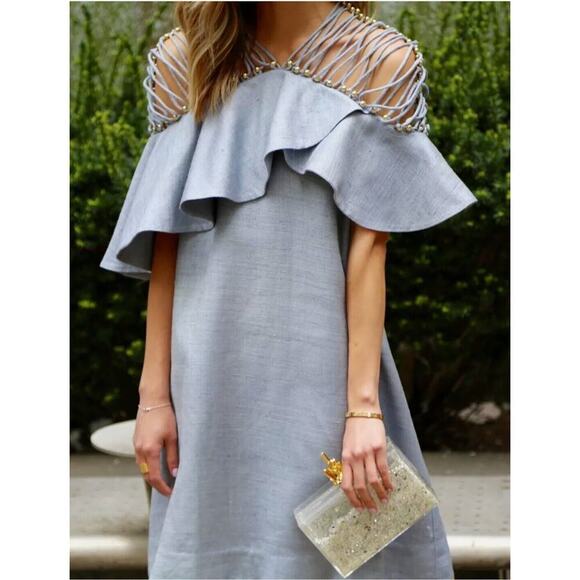 Zimmermann Dresses & Skirts - RARE $1900 Zimmermann Havoc Lattice Silk Flounce Dress Sz US 4/ Small /0
